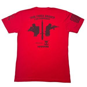 Grunt Style Tshirt Mens Size Medium Red Task Force Dagger 3 Gun Championship